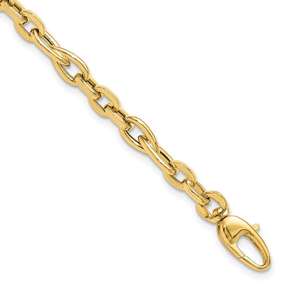14K Gelbgold Poliert Fantasieglieder Gliederarmband