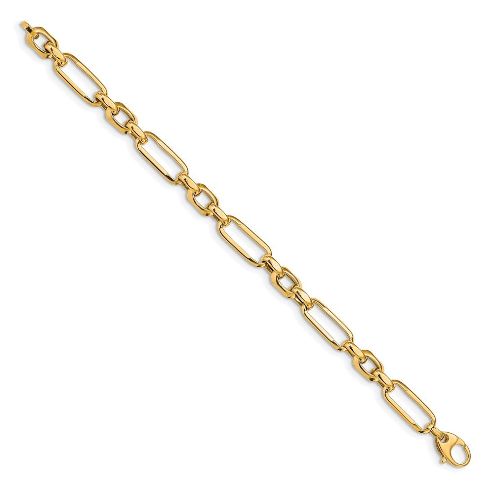 7.5 Zoll 14K Poliert Fantasieglieder Armband