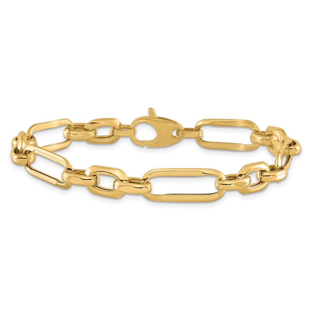 7.5 Zoll 14K Poliert Fantasieglieder Armband