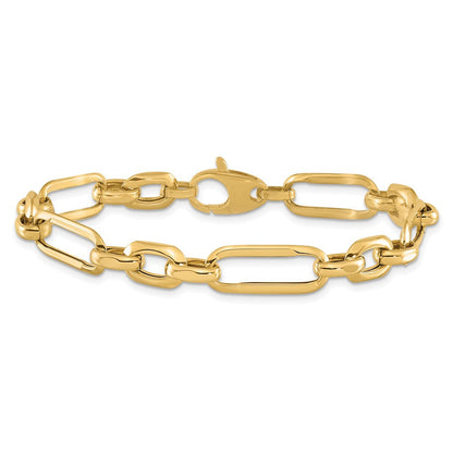 7.5 Zoll 14K Poliert Fantasieglieder Armband