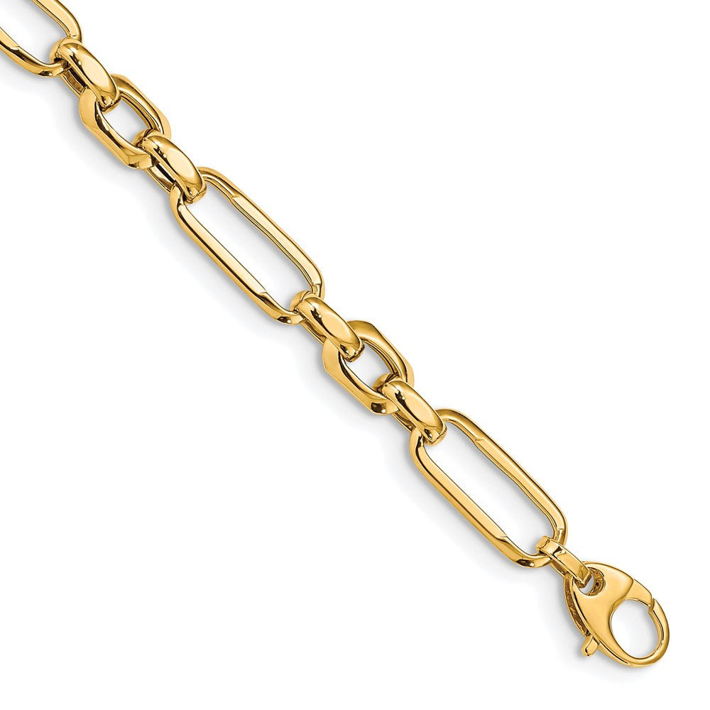7.5 Zoll 14K Poliert Fantasieglieder Armband