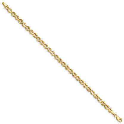 7.25 Zoll 14K Poliert Glieder Armband