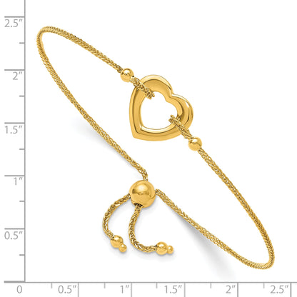 14K Gelbgold Herz Verstellbar Armband