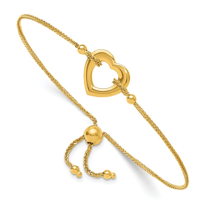 14K Gelbgold Herz Verstellbar Armband