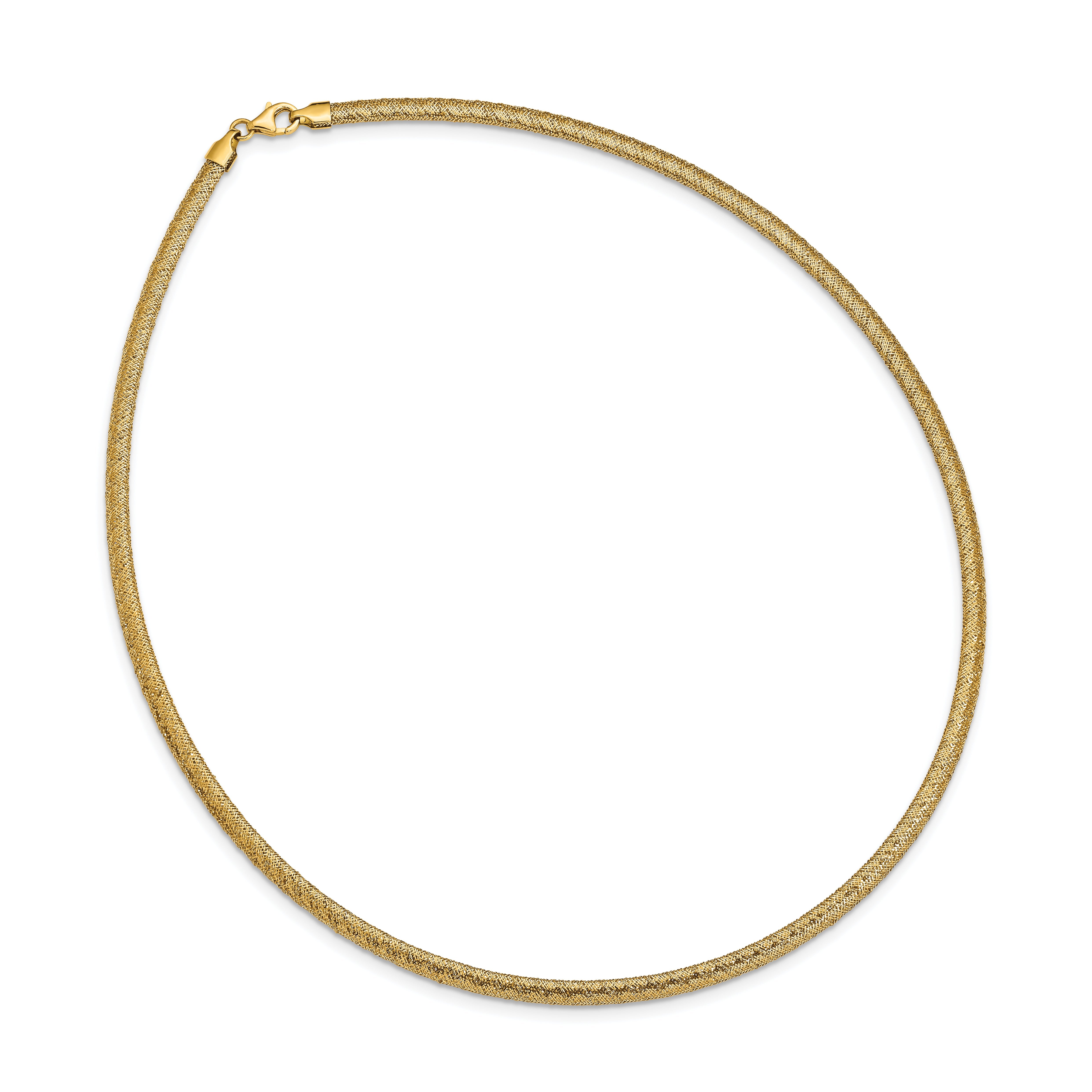 14K Gelbgold Dehnbar Netz Halskette