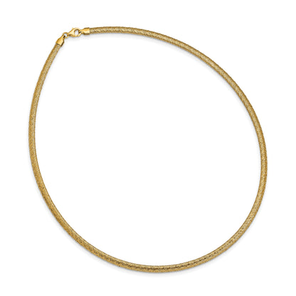 14K Gelbgold Dehnbar Netz Halskette