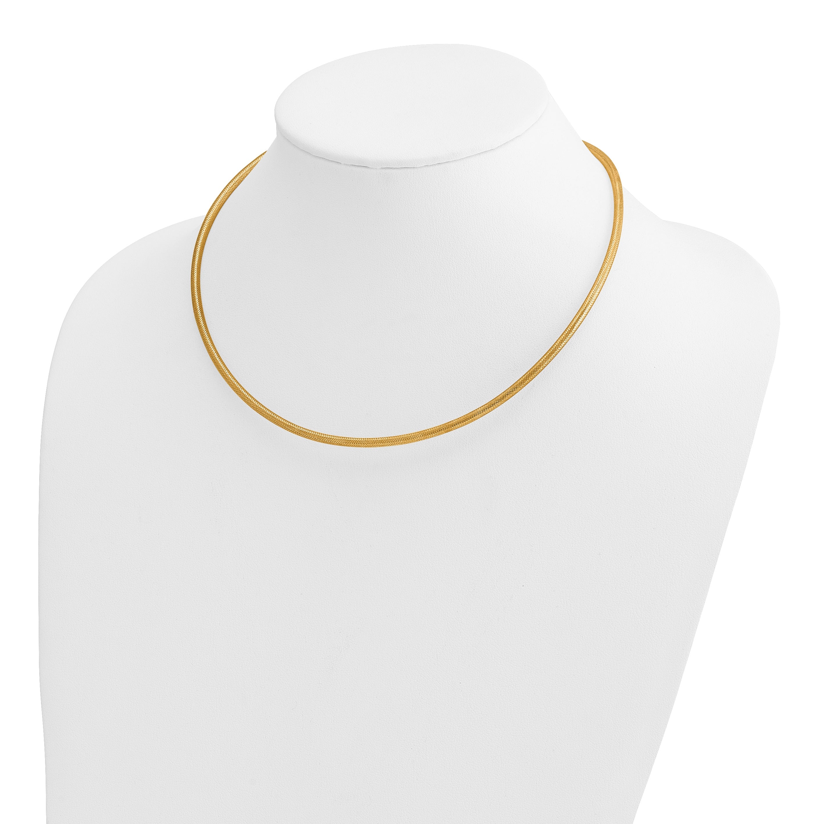 14K Gelbgold Dehnbar Netz Halskette