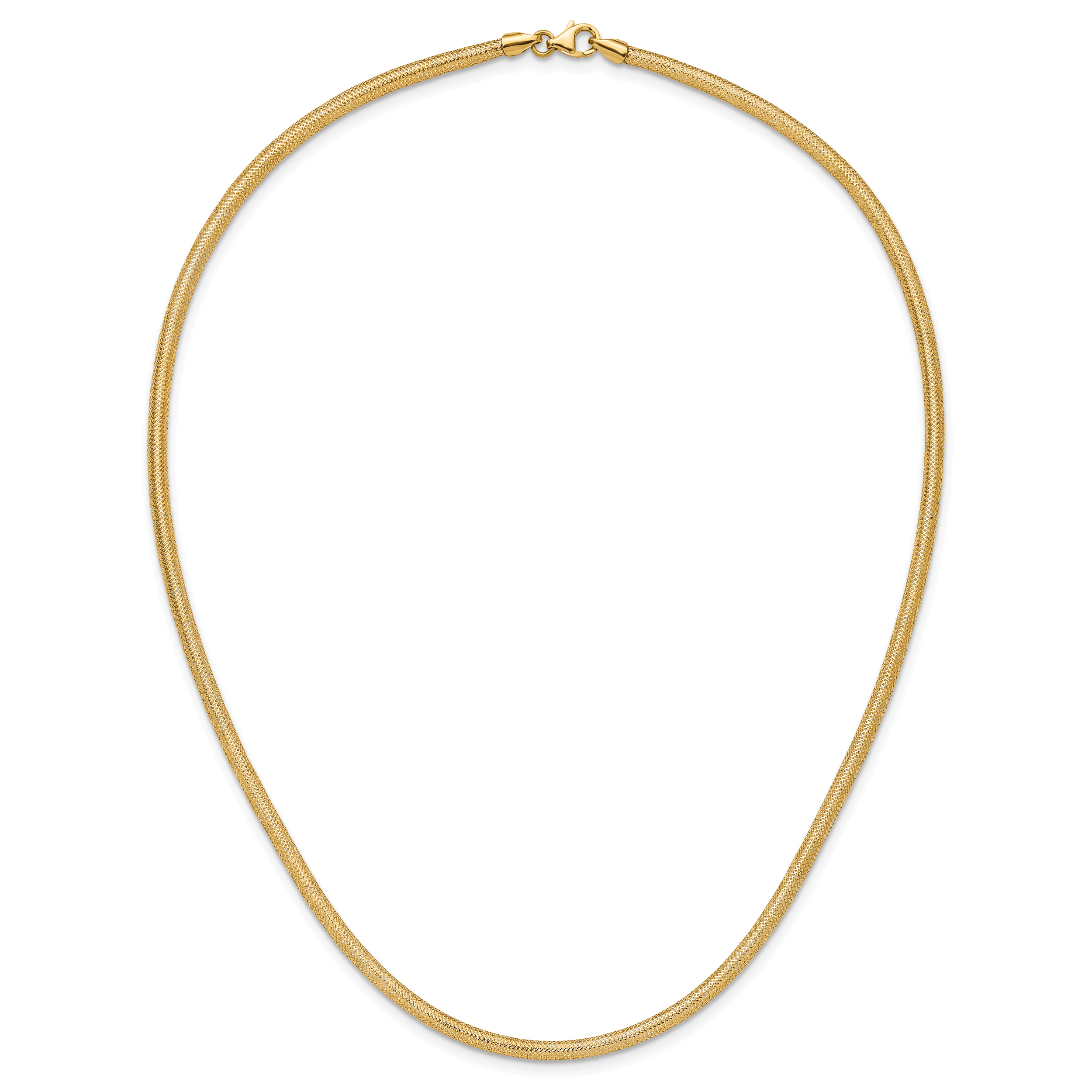 14K Gelbgold Dehnbar Netz Halskette