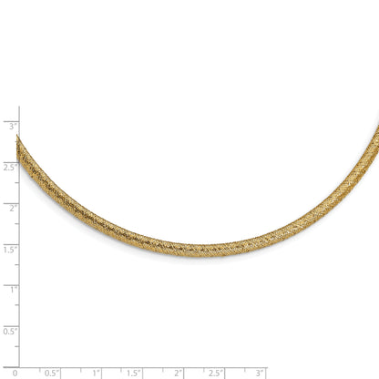 14K Gelbgold Dehnbar Netz Halskette