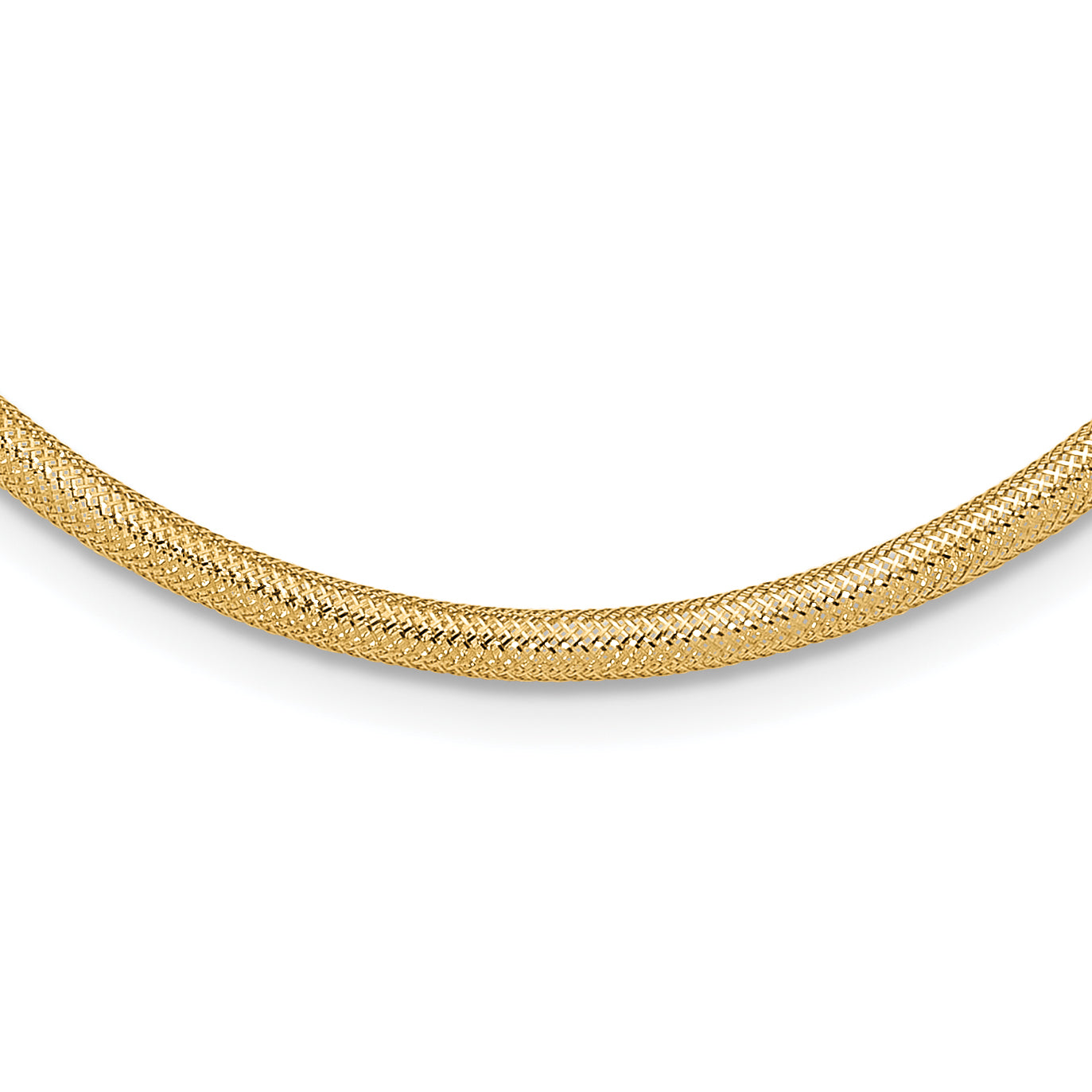 14K Gelbgold Dehnbar Netz Halskette
