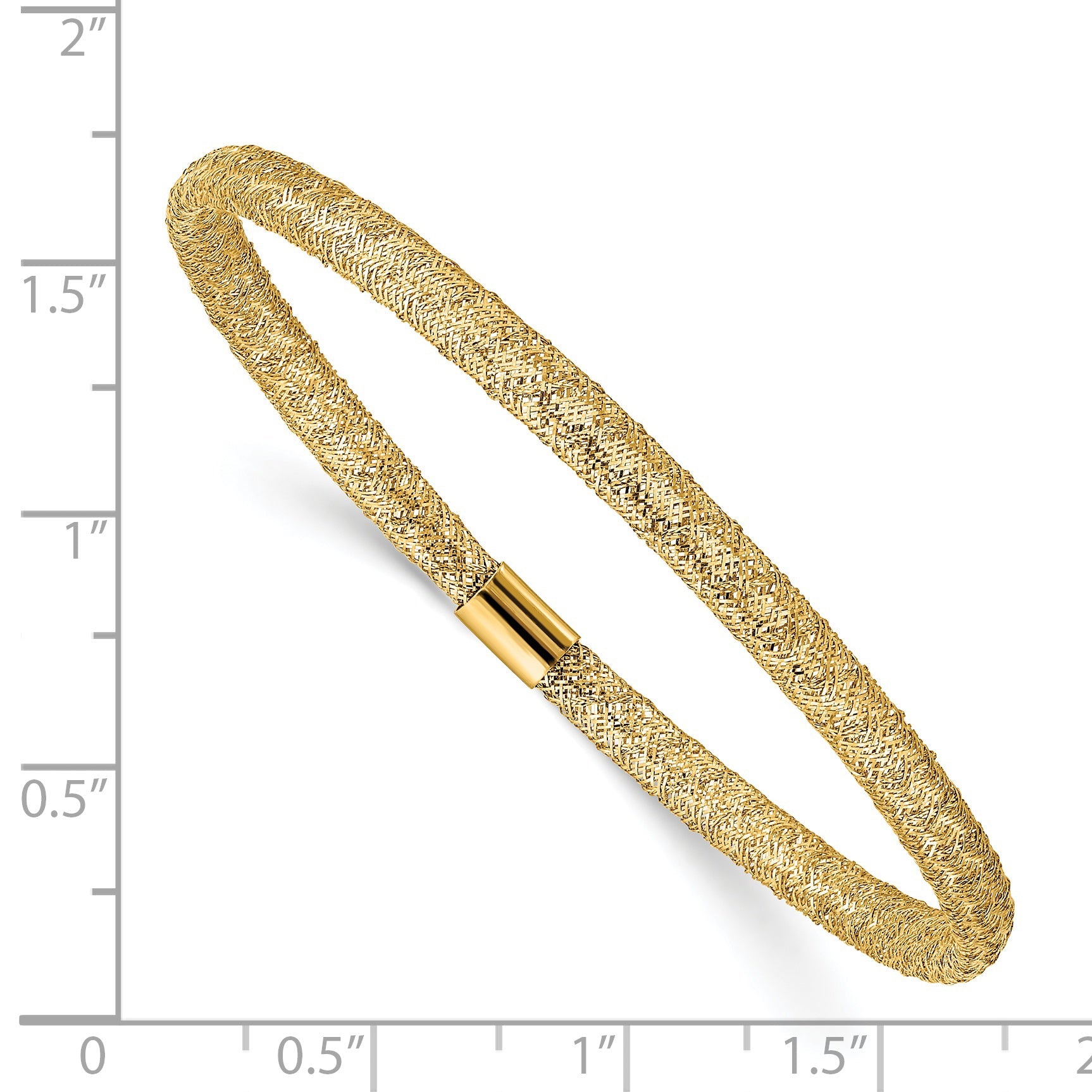 14K Gelbgold Dehnbar Netz Armband