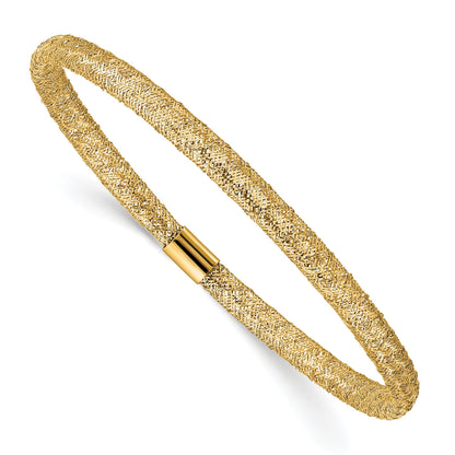 14K Gelbgold Dehnbar Netz Armband