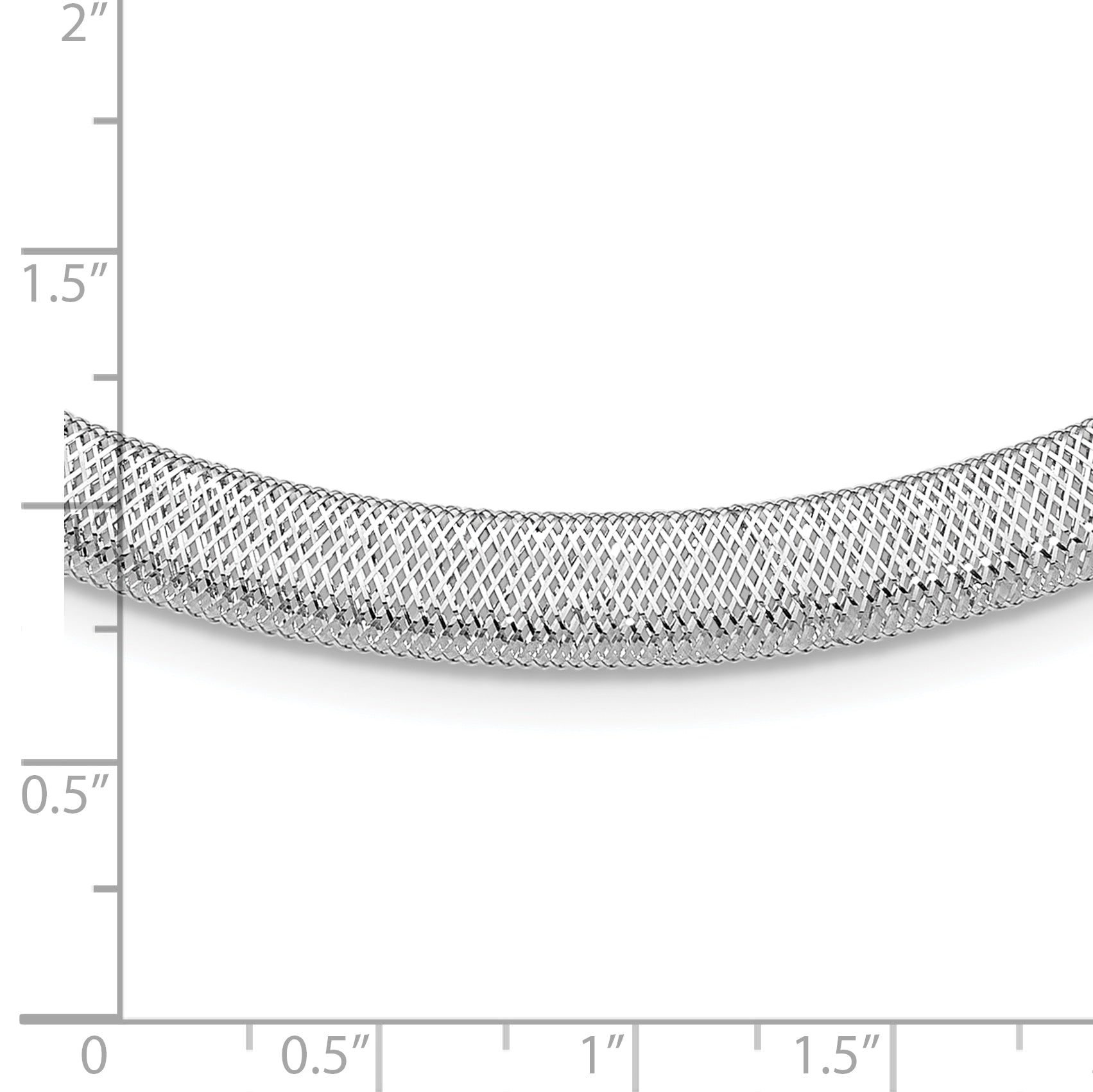 14K Gelb & Rhodium mit Weiß Beschichtung Dehnbar Netz mit 1.5 Zoll Verlängerung. Halskette