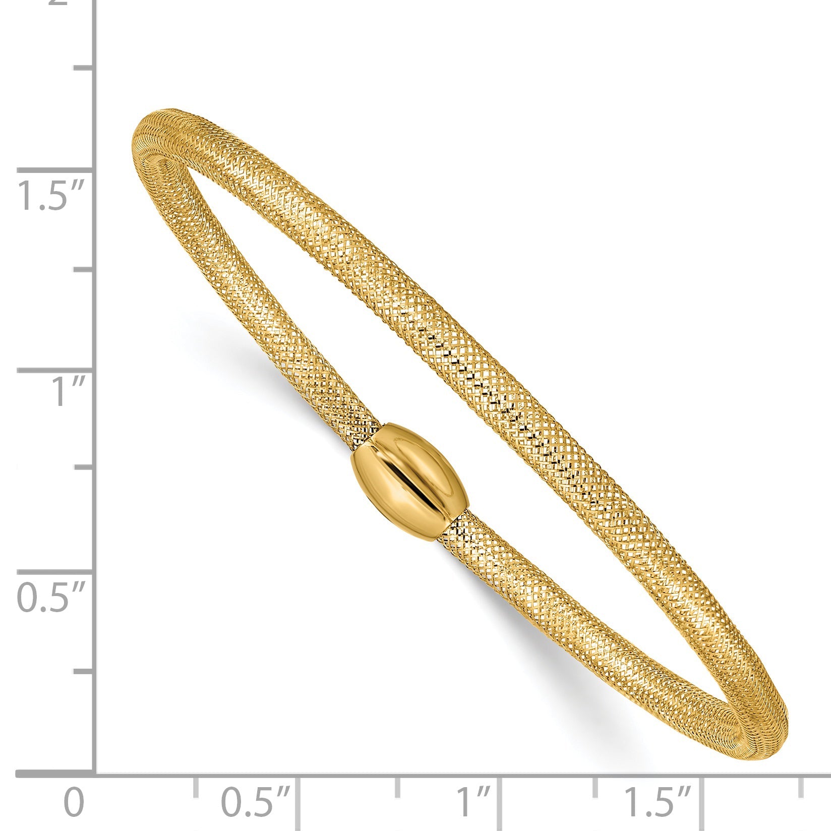 14K Gelbgold Dehnbar Netz Armband