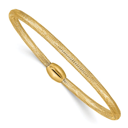 14K Gelbgold Dehnbar Netz Armband