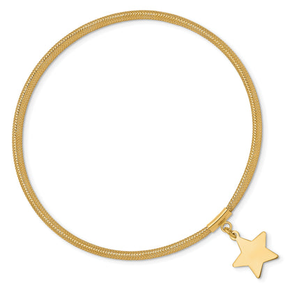 14K Gelbgold Netz Stern Hängend Dehnbar Armband