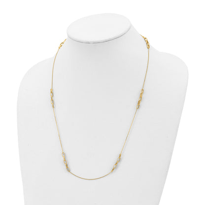 14K Gelbgold Poliert Fantasieglieder Halskette