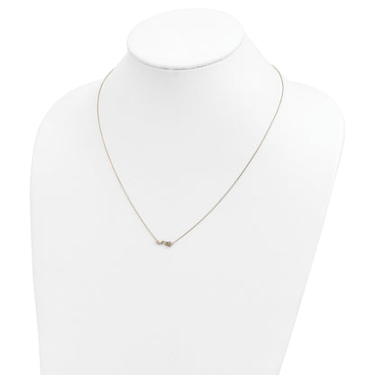 14K Gelbgold Diamantiert Stern Zirkonia mit 2 Zoll Verlängerung Halskette