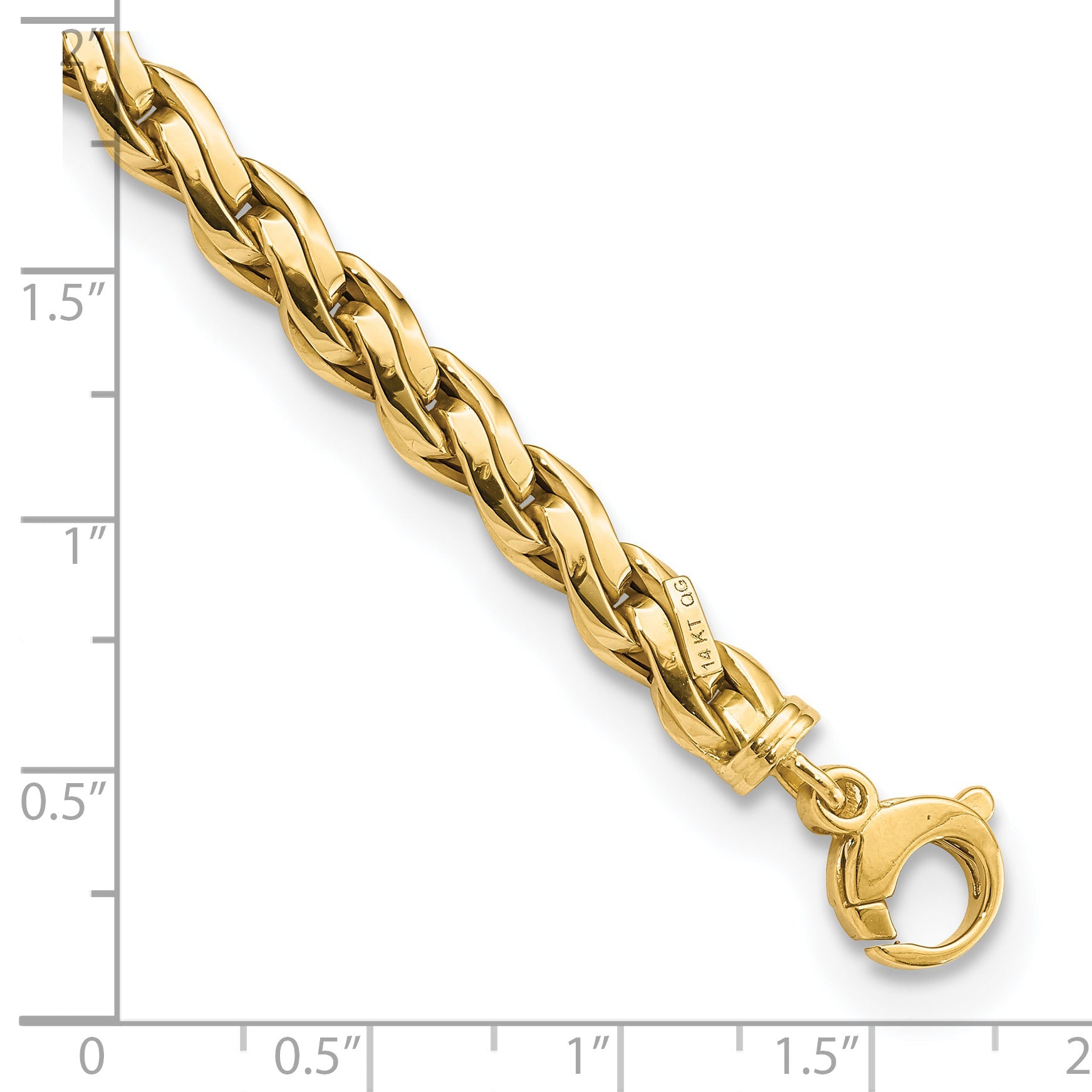 7.5 Zoll 14K Poliert Fantasieglieder 7.5 Zoll Armband