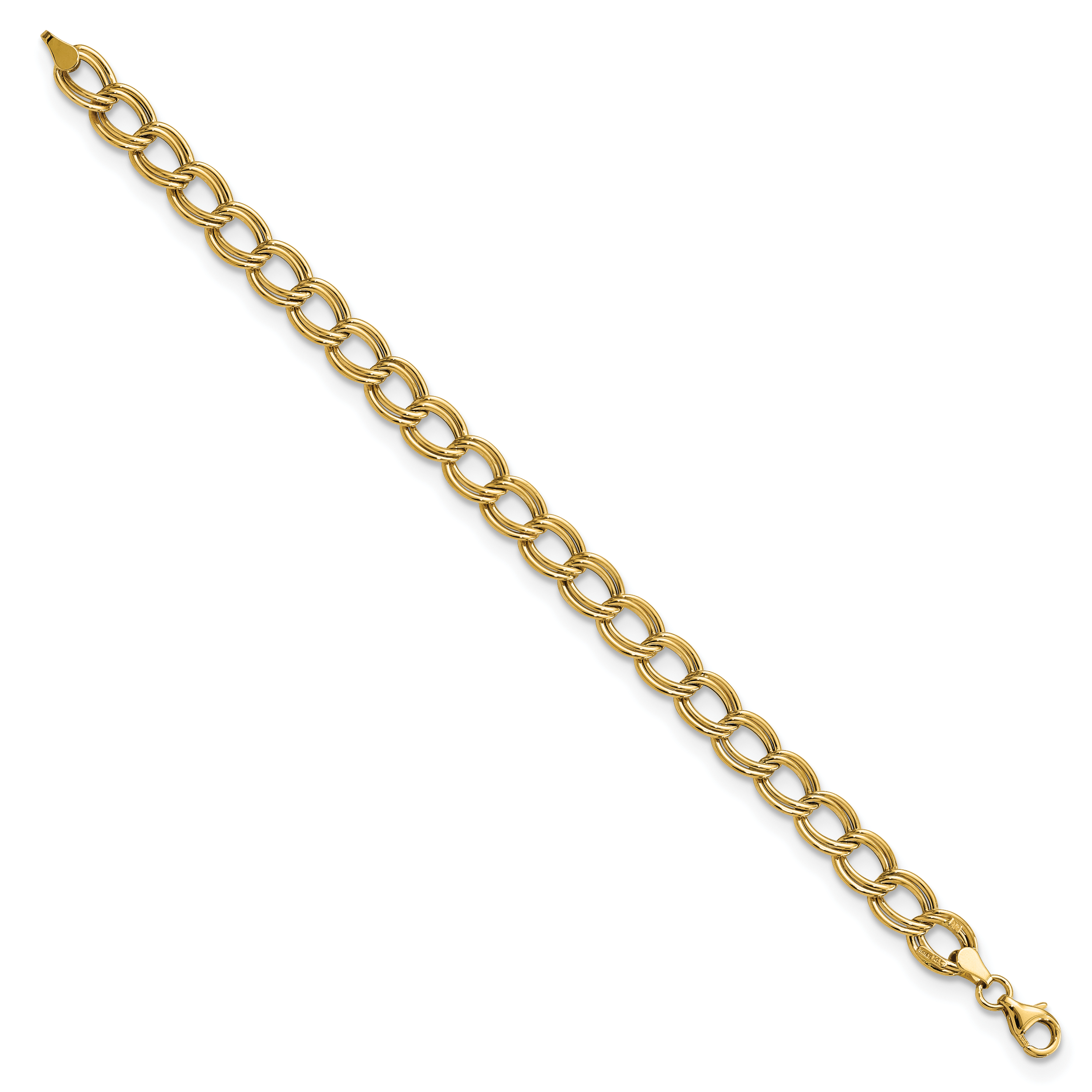 7.5 Zoll 14K Poliert Glieder Armband