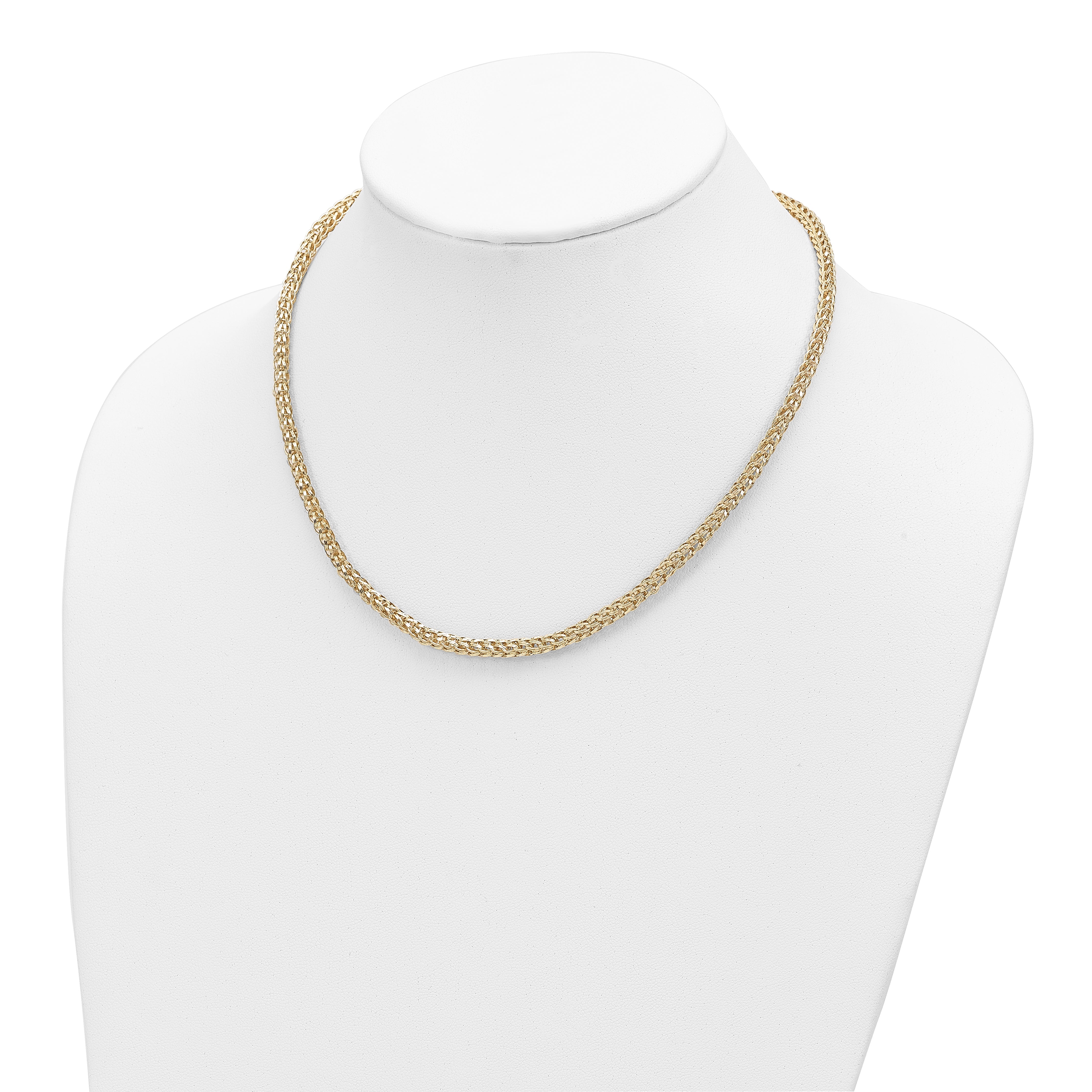 14K Gelbgold Poliert Fantasieglieder Halskette