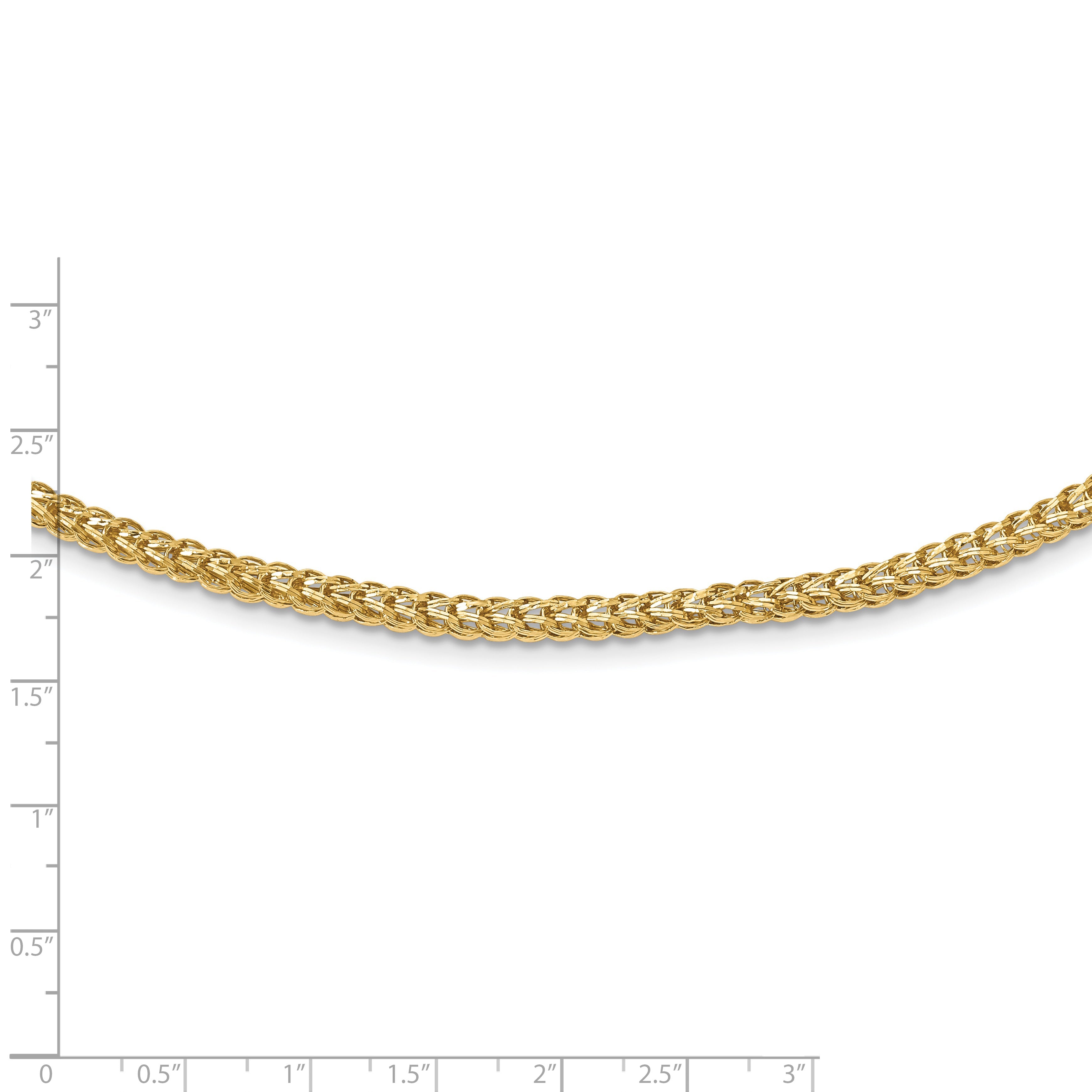 14K Gelbgold Poliert Fantasieglieder Halskette