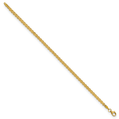 7.5 Zoll 14K Poliert Fantasieglieder Armband