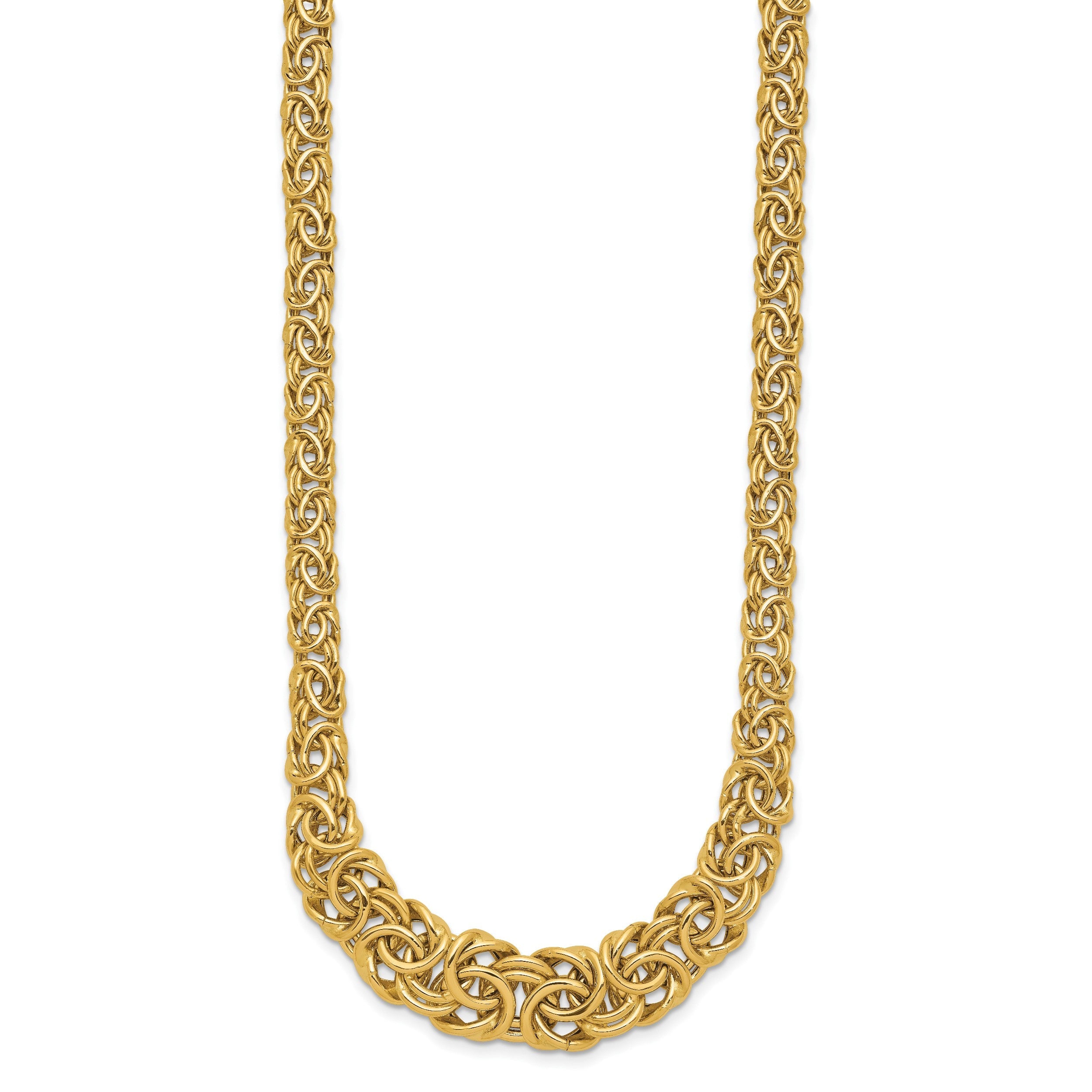 14K Gelbgold Abgestuft Byzantiner Halskette