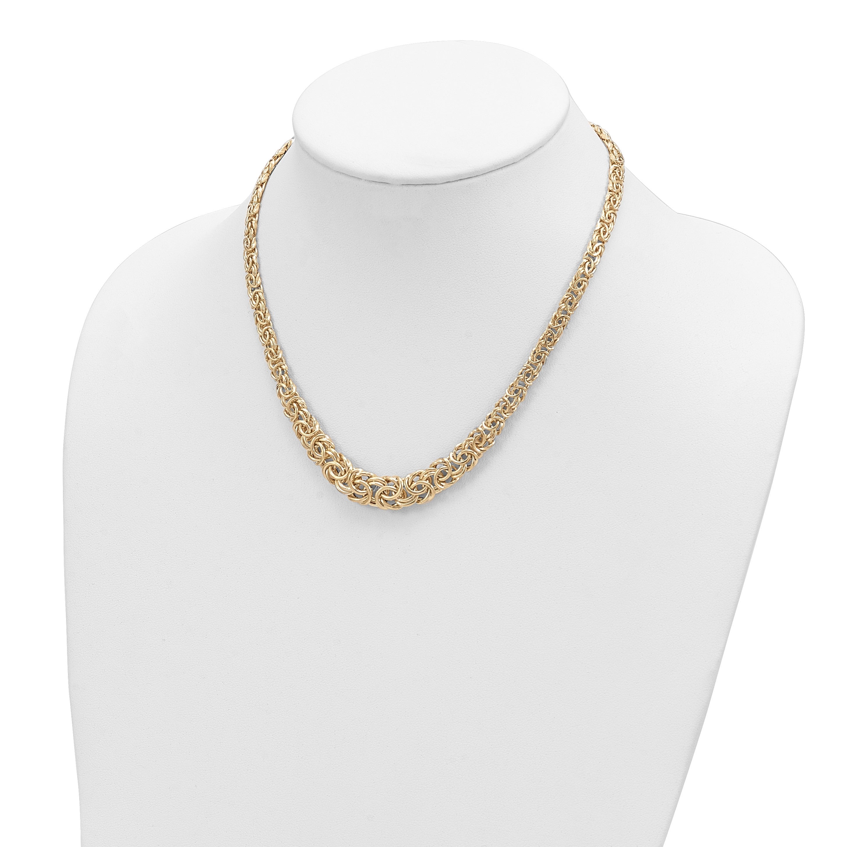 14K Gelbgold Abgestuft Byzantiner Halskette
