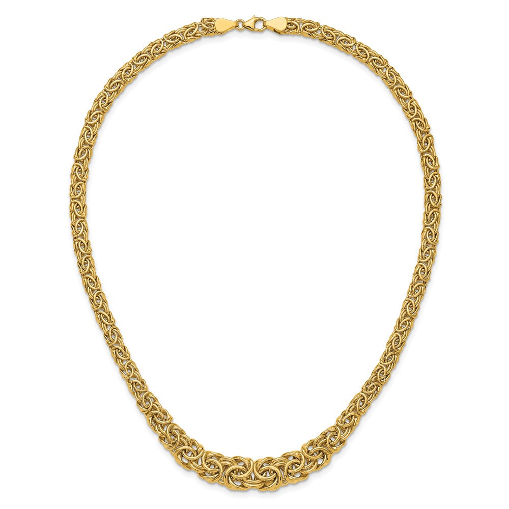 14K Gelbgold Abgestuft Byzantiner Halskette