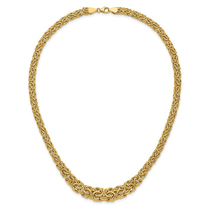 14K Gelbgold Abgestuft Byzantiner Halskette