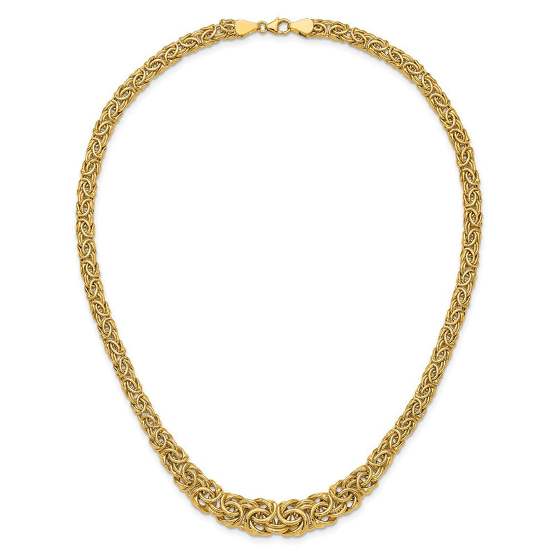 14K Gelbgold Abgestuft Byzantiner Halskette