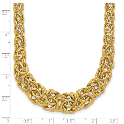 14K Gelbgold Abgestuft Byzantiner Halskette