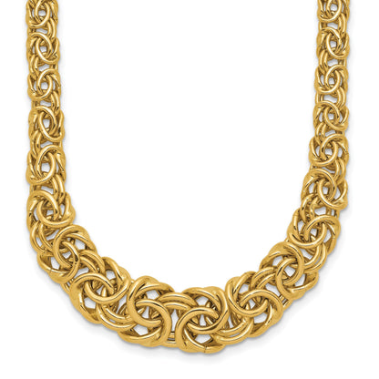14K Gelbgold Abgestuft Byzantiner Halskette