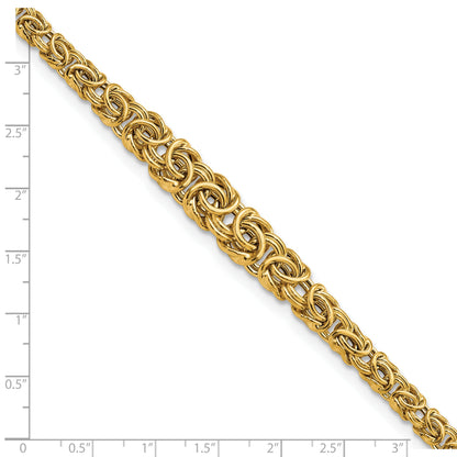 7.25 Zoll 14K Abgestuft Byzantiner Armband