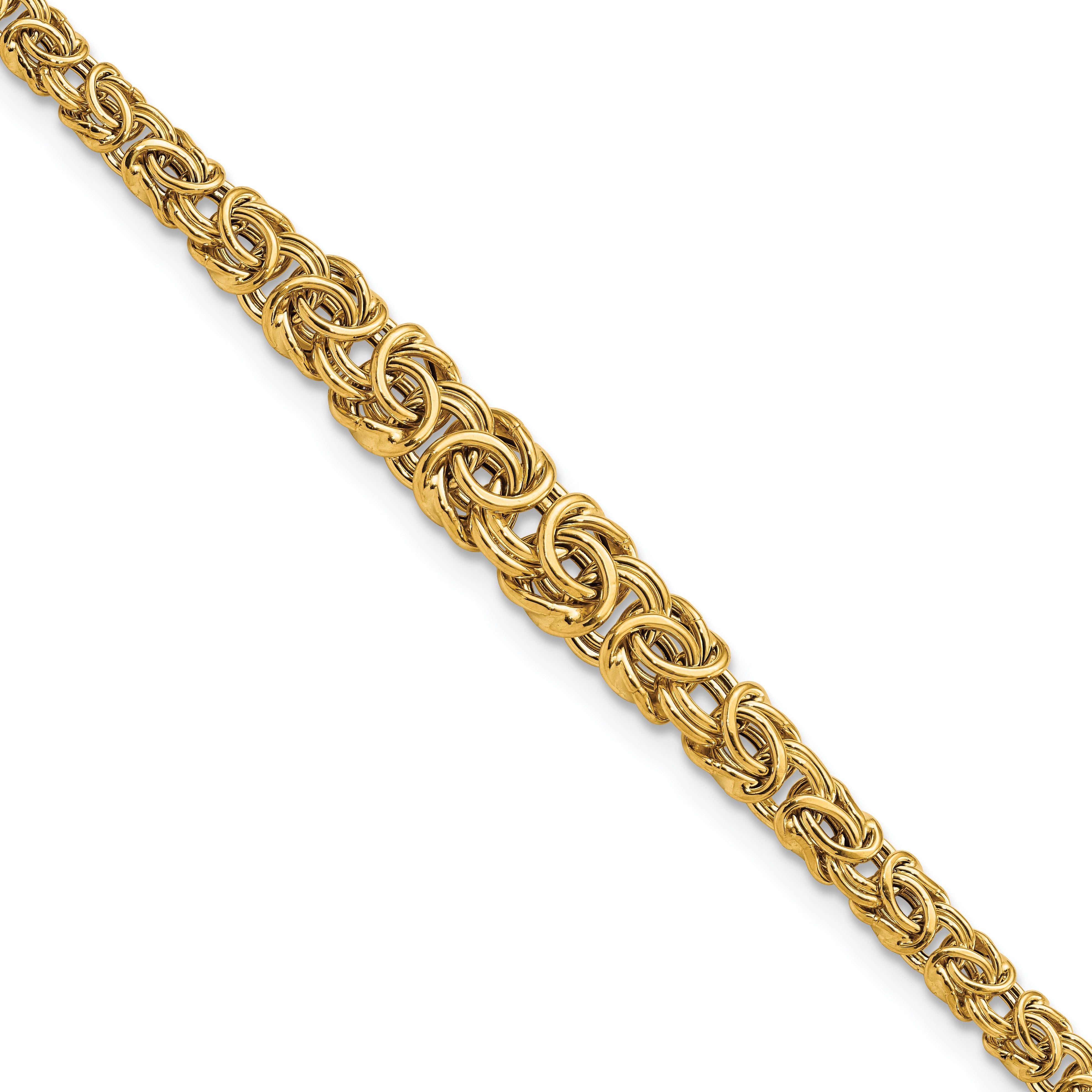 7.25 Zoll 14K Abgestuft Byzantiner Armband