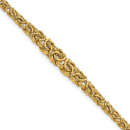 7.25 Zoll 14K Abgestuft Byzantiner Armband