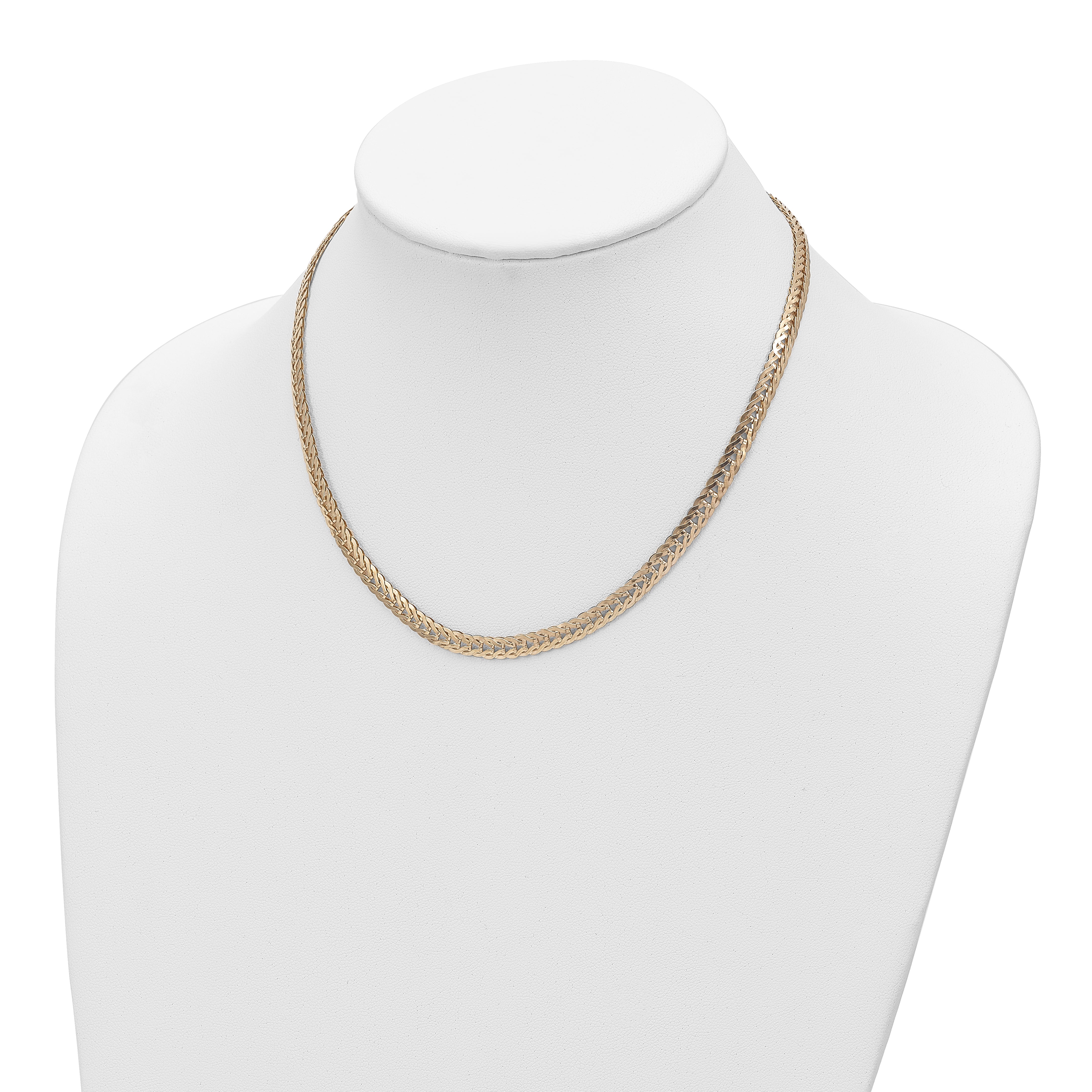 14K Gelbgold Poliert Fantasieglieder 17 Zoll Halskette