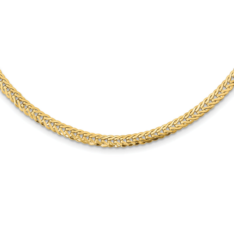 14K Gelbgold Poliert Fantasieglieder 17 Zoll Halskette