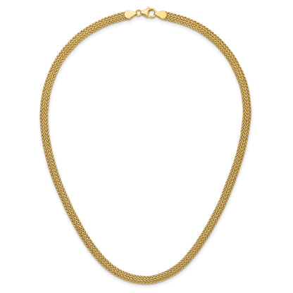 14K Gelbgold Poliert Fantasie Halskette