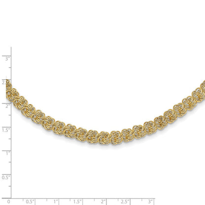 14K Gelbgold Poliert Fantasieglieder Halskette