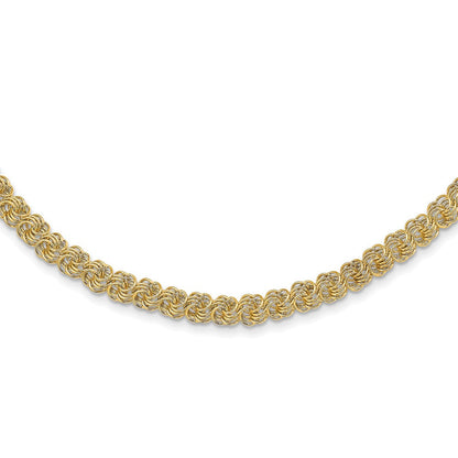 14K Gelbgold Poliert Fantasieglieder Halskette