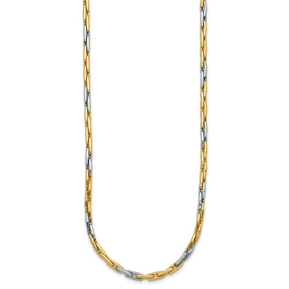 14K Bicolor Poliert Fantasieglieder Halskette