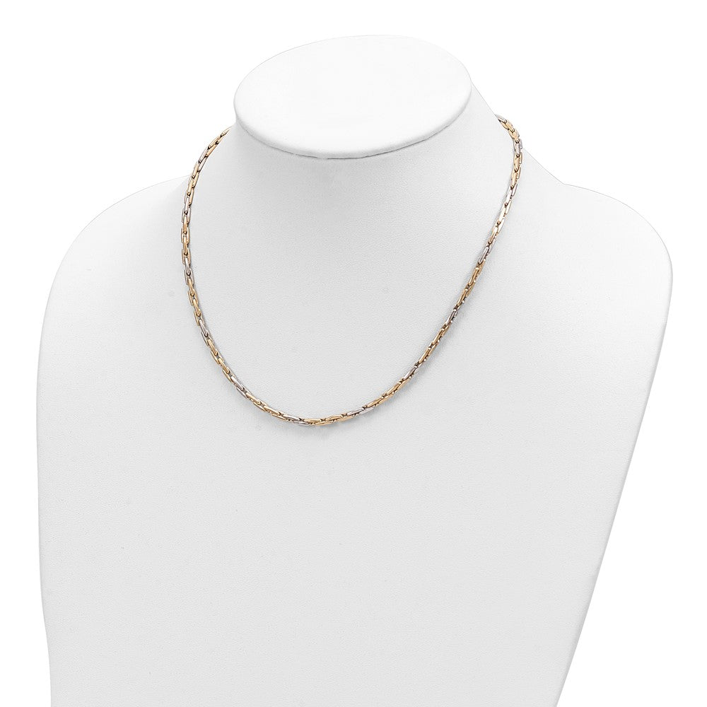 14K Bicolor Poliert Fantasieglieder Halskette