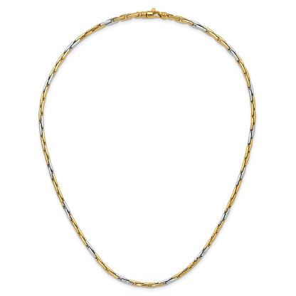 14K Bicolor Poliert Fantasieglieder Halskette