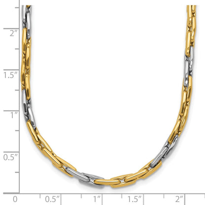 14K Bicolor Poliert Fantasieglieder Halskette