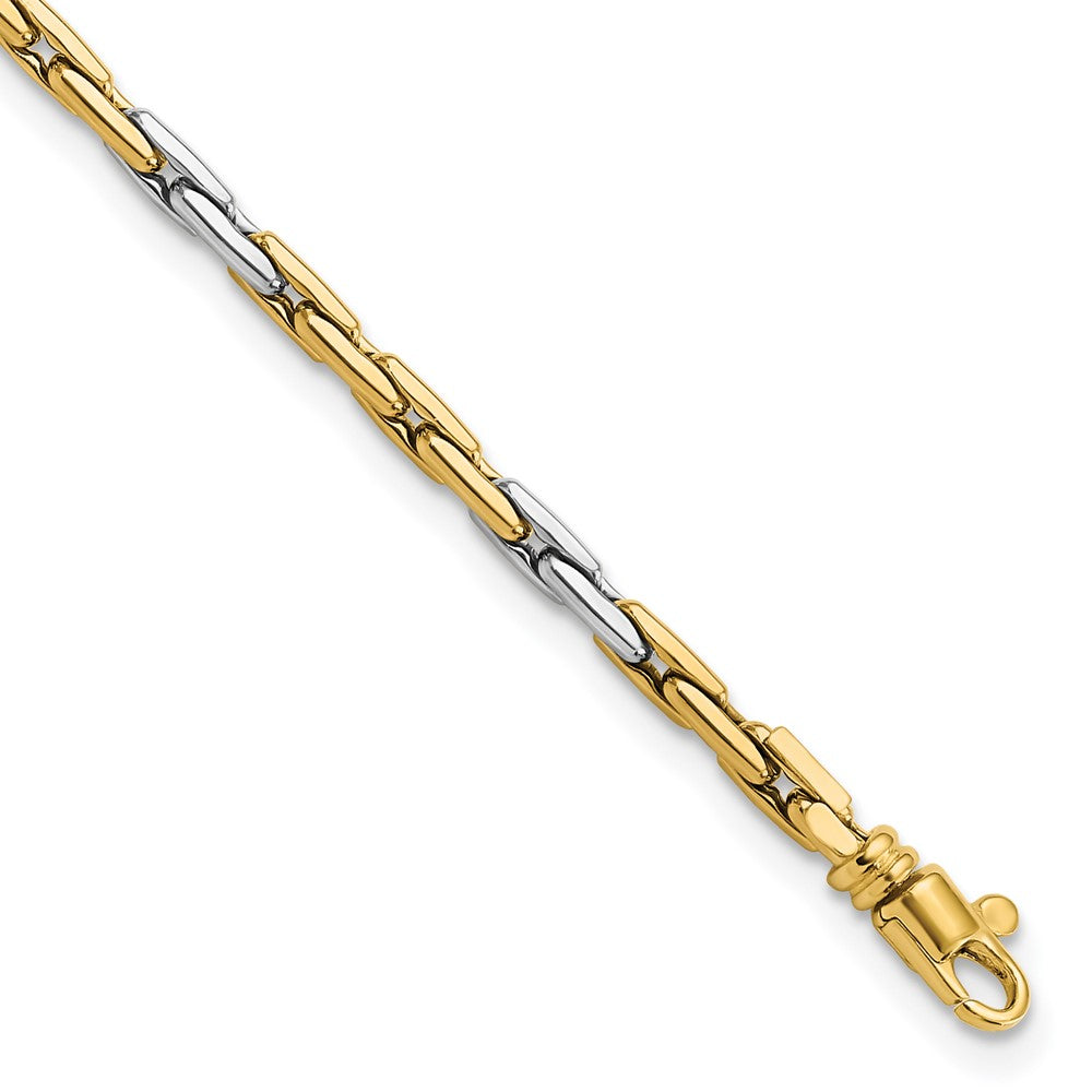 7.5 Zoll 14K Bicolor Poliert Fantasieglieder Armband
