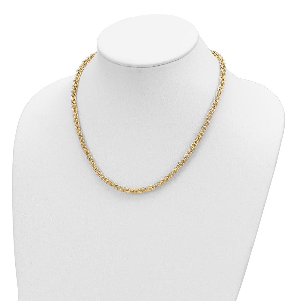 14K Gelbgold Poliert Fantasieglieder Halskette