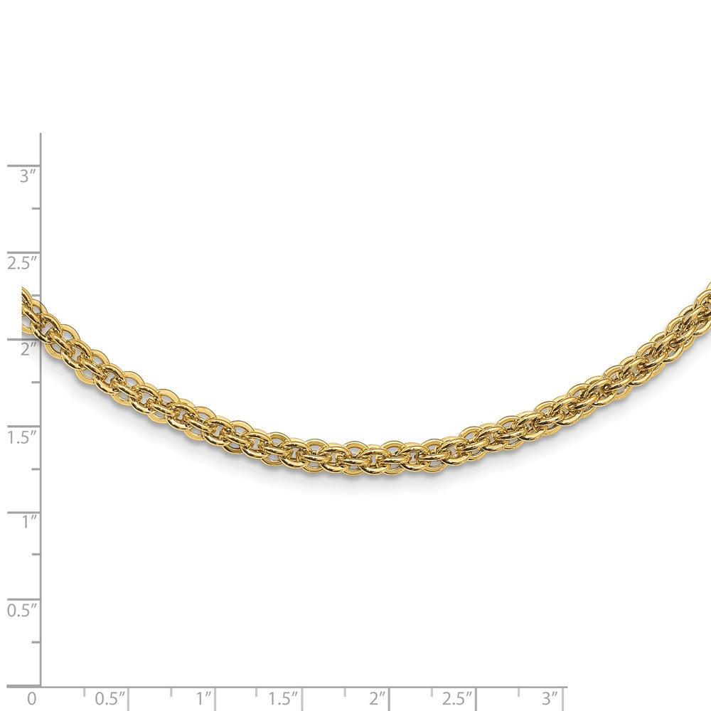 14K Gelbgold Poliert Fantasieglieder Halskette