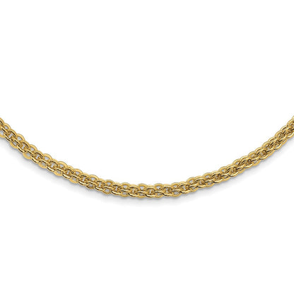 14K Gelbgold Poliert Fantasieglieder Halskette